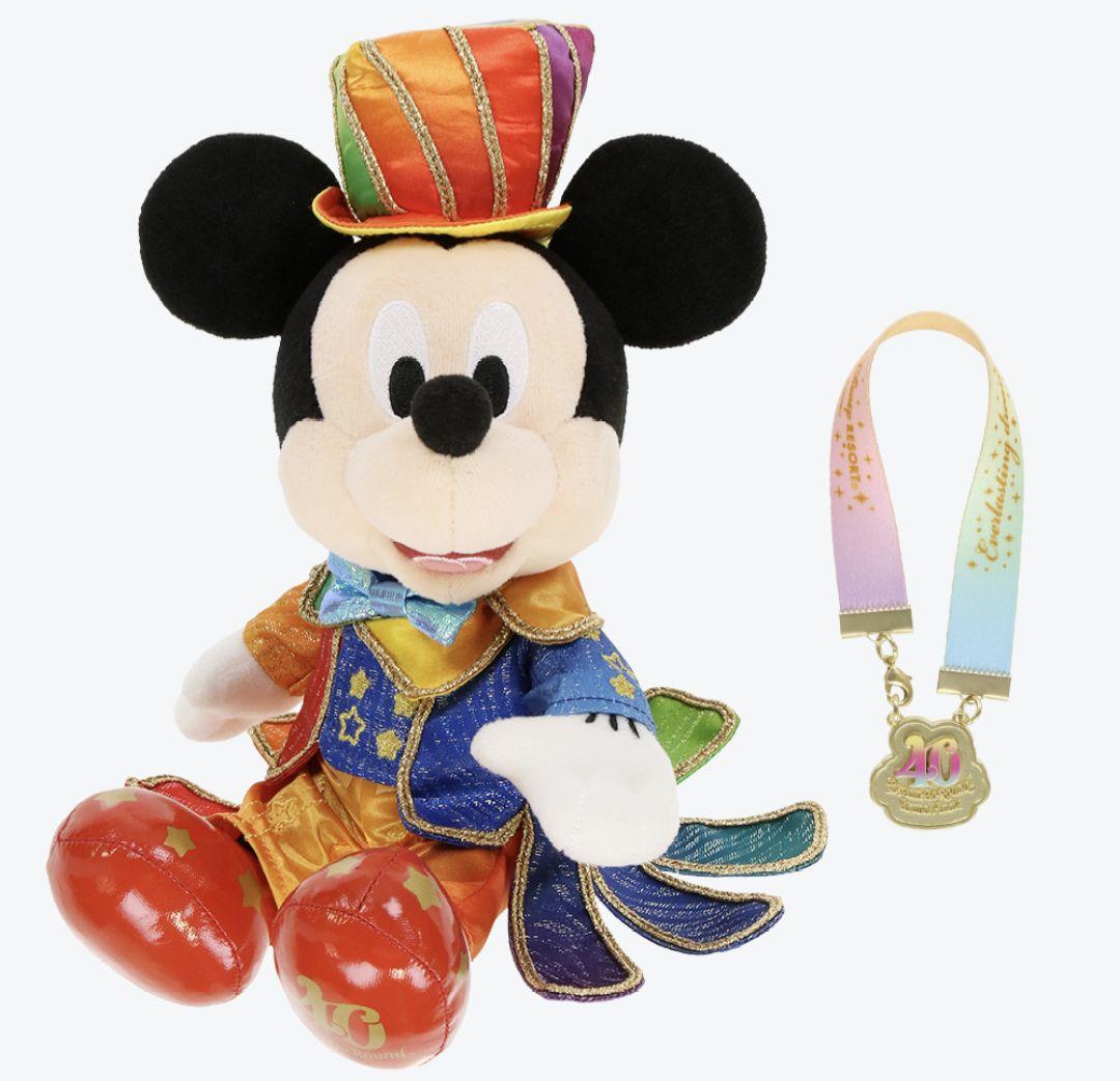 ディズニーDISNEYミッキーマウス＆ミニー記念品付ペアぬいぐるみ40周年新品