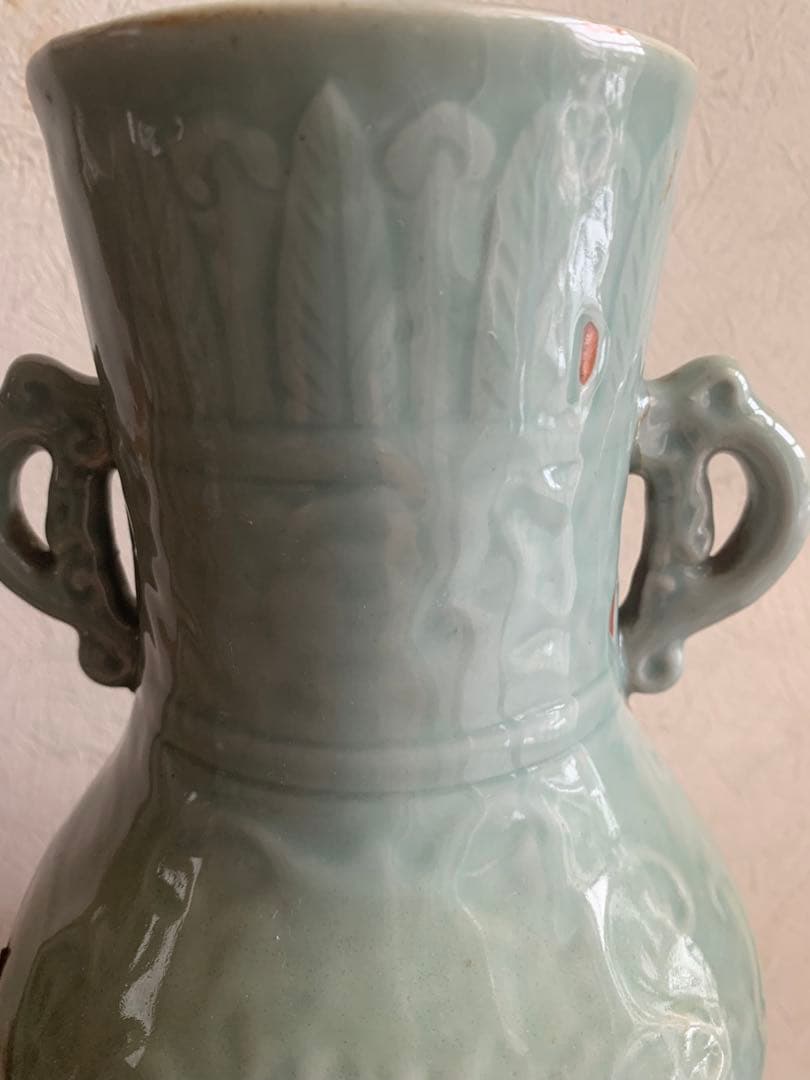 中国明時代早期青磁花瓶