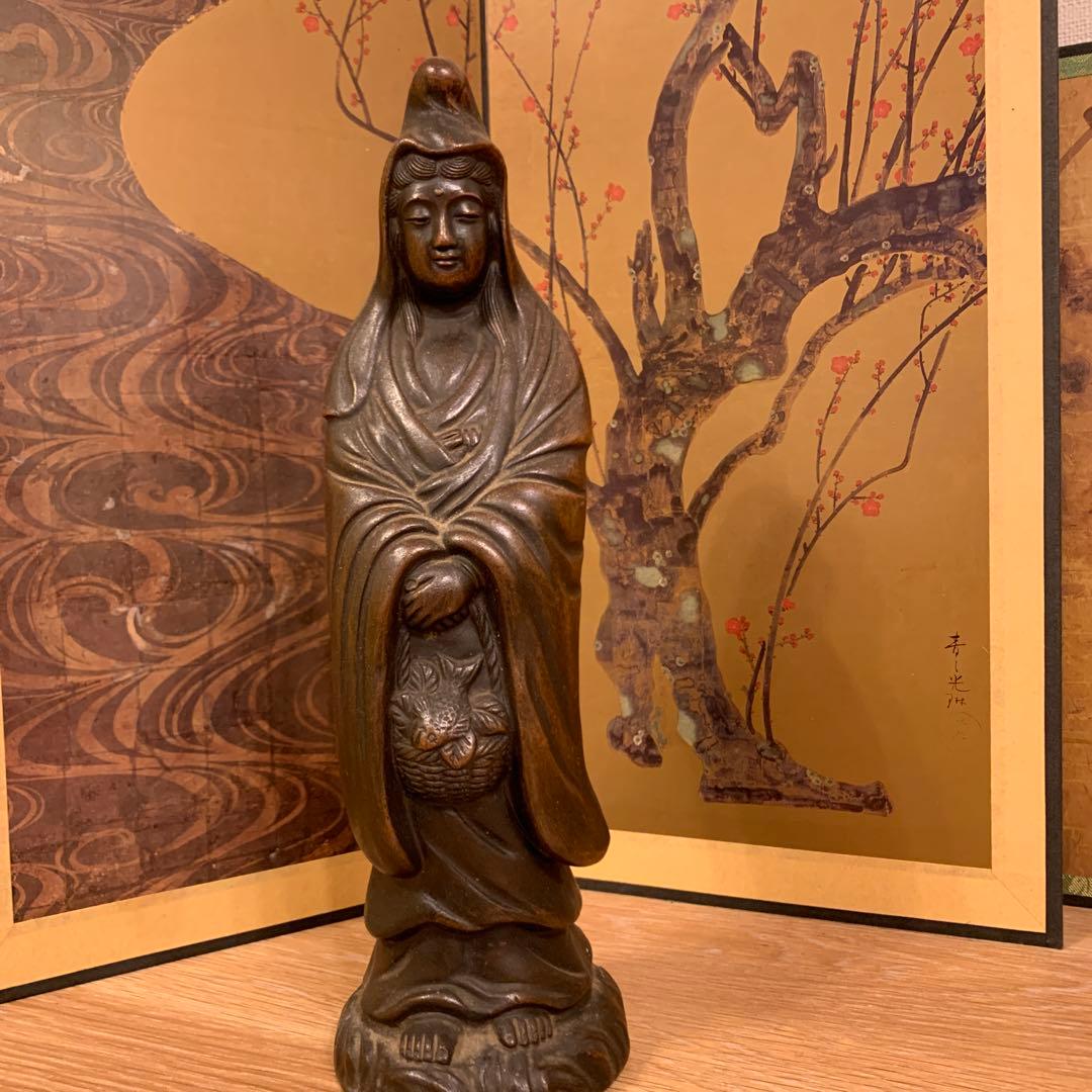 アンティーク　観音様　守護仏 縁起置物  1体