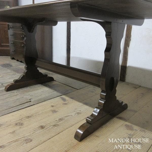 イギリス アンティーク 家具 ダイニングテーブル リフェクトリー 6247d