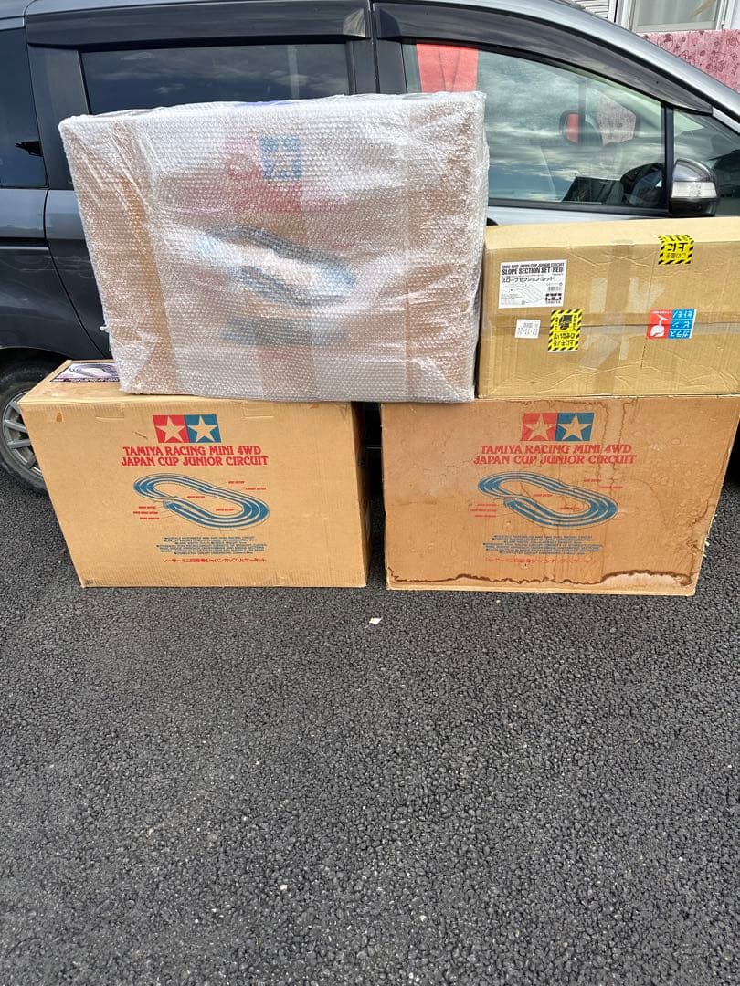 タミヤ ミニ四駆ジャパンカップジュニアサーキット3箱＋スロープセクション レッド