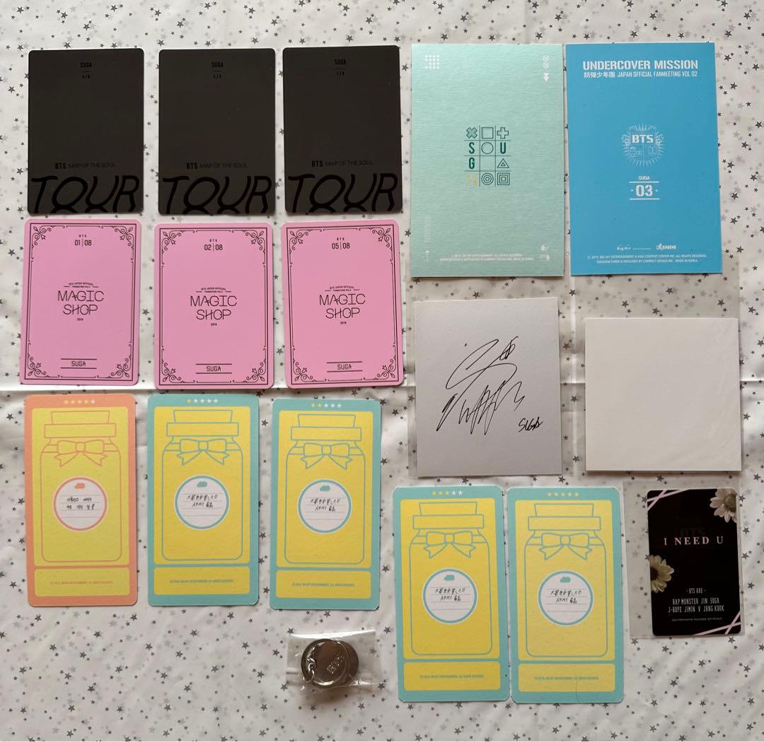 SUGAセット フォト ポラロイド トレカ キーホルダー BTS シュガ ユンギ