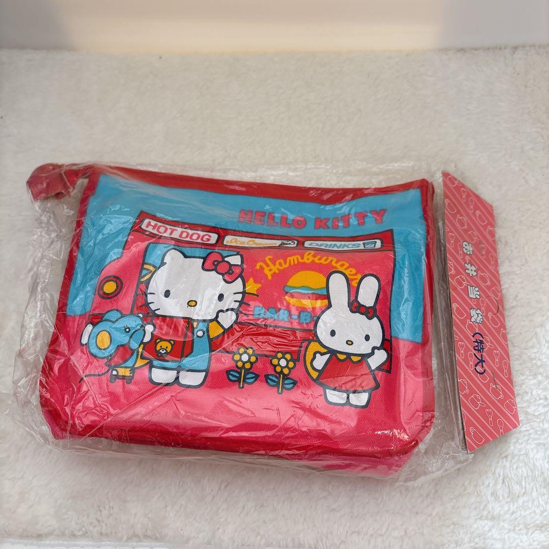 希少レア　未開封当時物！ハローキティお弁当袋(特大)1984年製