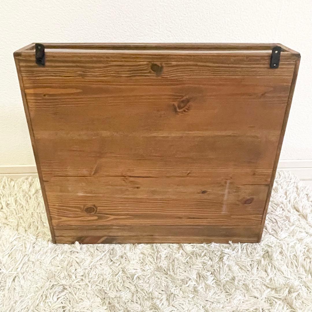 木製 ショーケース　コレクションボックス 飾り棚　アンティーク 透明ガラスラック