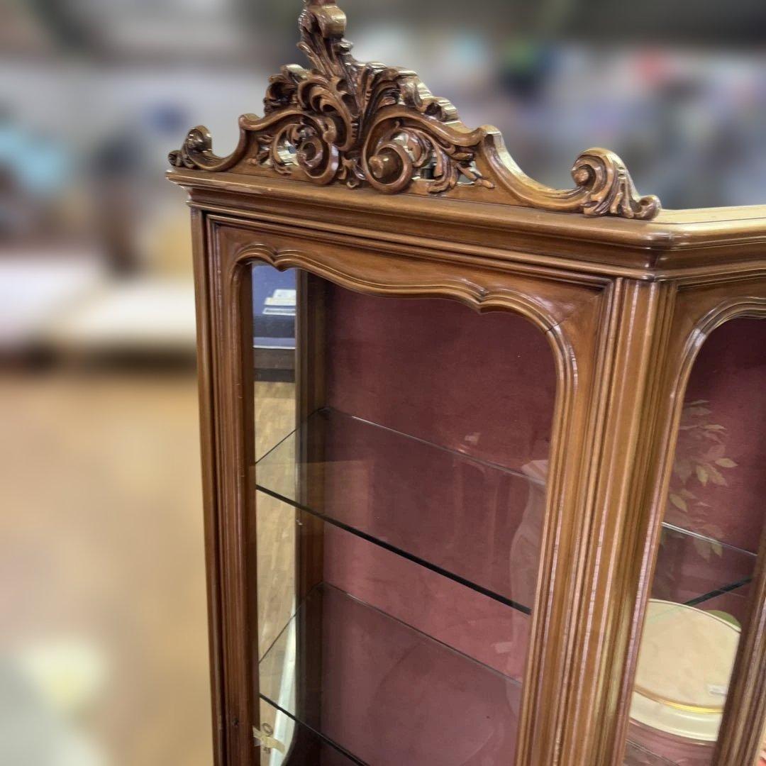 【象嵌】キャビネット◆ヴィンテージ◇程度良好◆鍵付き◇