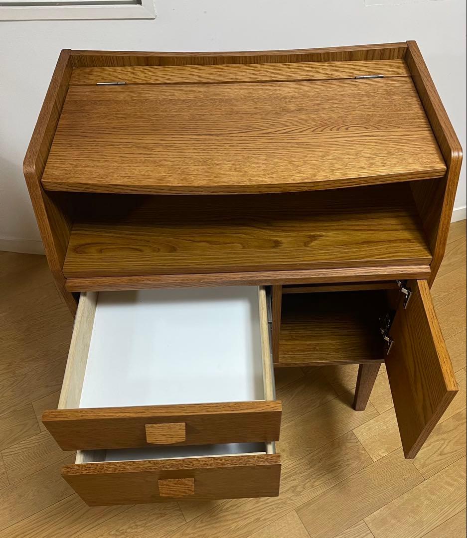 ウニコ/ドレッサー ミラー付き兼　キャビネットデスク