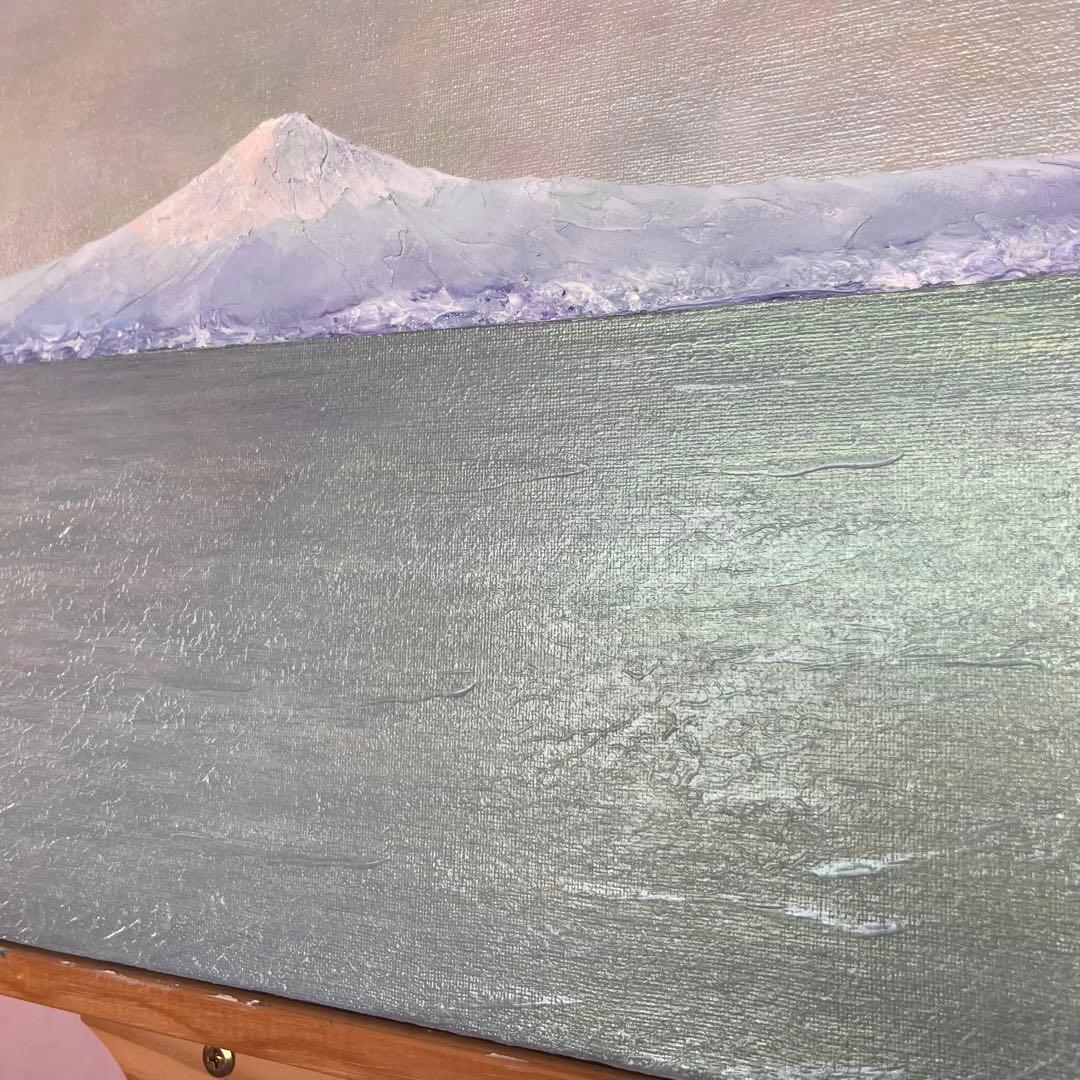 富士山　富士山の絵画 mt.fuji 風景画 ホログラム パール アート 絵