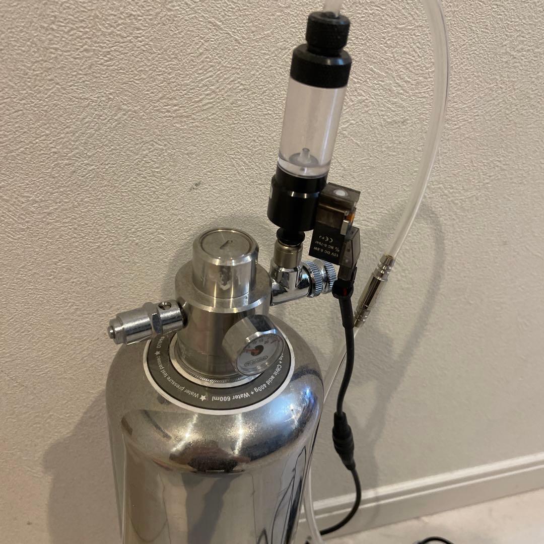 ステンレス CO2ボンベ 圧力計付き　水槽