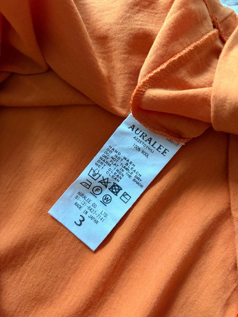 AURALEE wool jersey moch-neck tee 3 ウールT