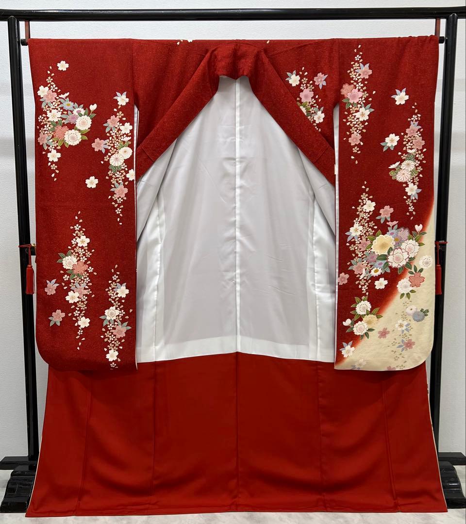 振り袖　フルセット　全通袋帯　別誂長襦袢　成人式　金彩加工　刺繍入り　739