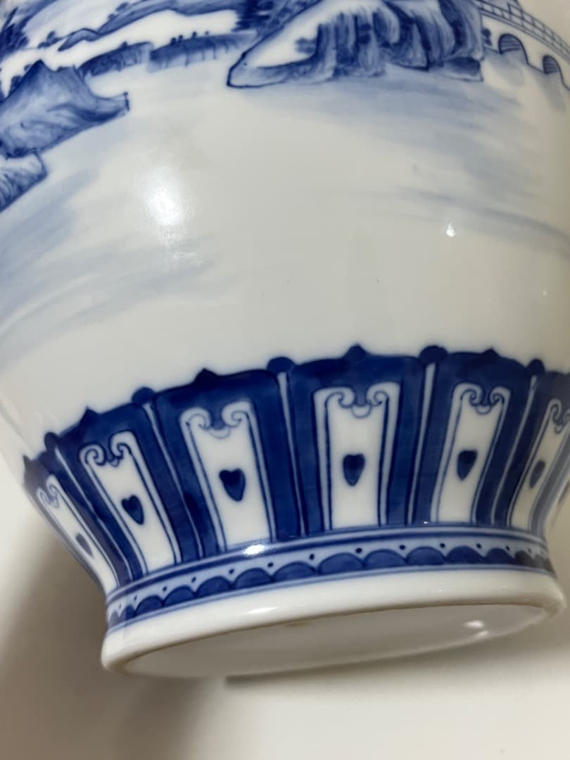 中国美術 李朝 景徳鎮 大清 古玩 山水 花器 染付