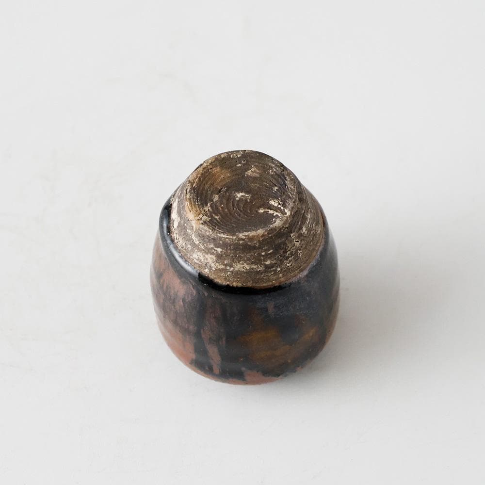 時代年代物 古瀬戸 肩衝茶入 仕覆 黄布 茶道具 濃茶入れ げ蓋