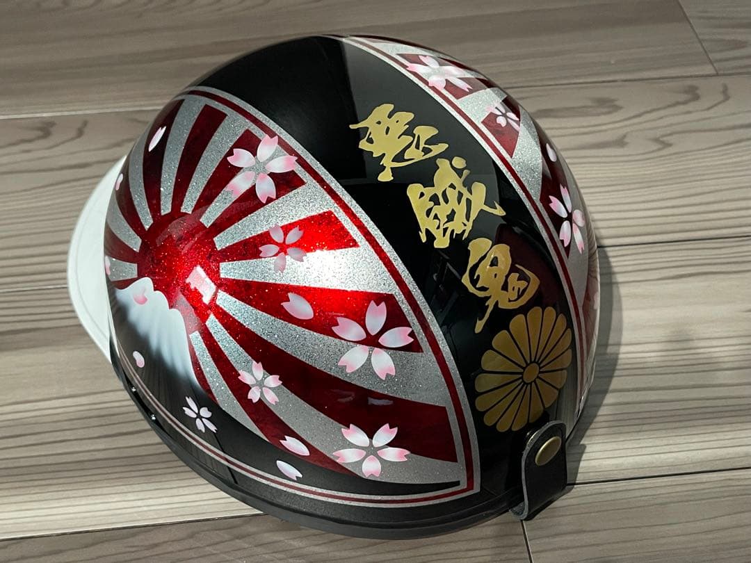 富士日章 コルク半 ヘルメット 旧車會 暴走族 三段シート