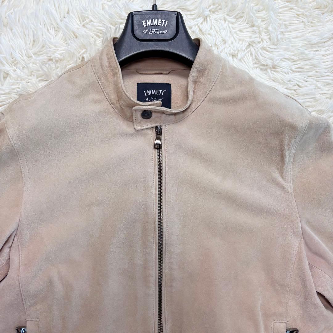 XL相当　EMMETI JURI スエードレザージャケット　シングルライダース