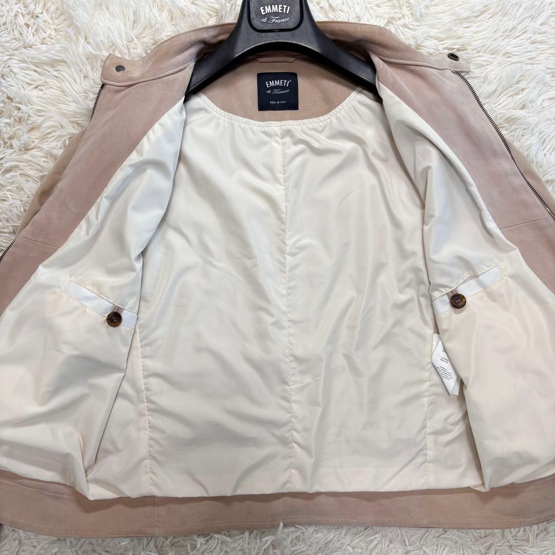 XL相当　EMMETI JURI スエードレザージャケット　シングルライダース