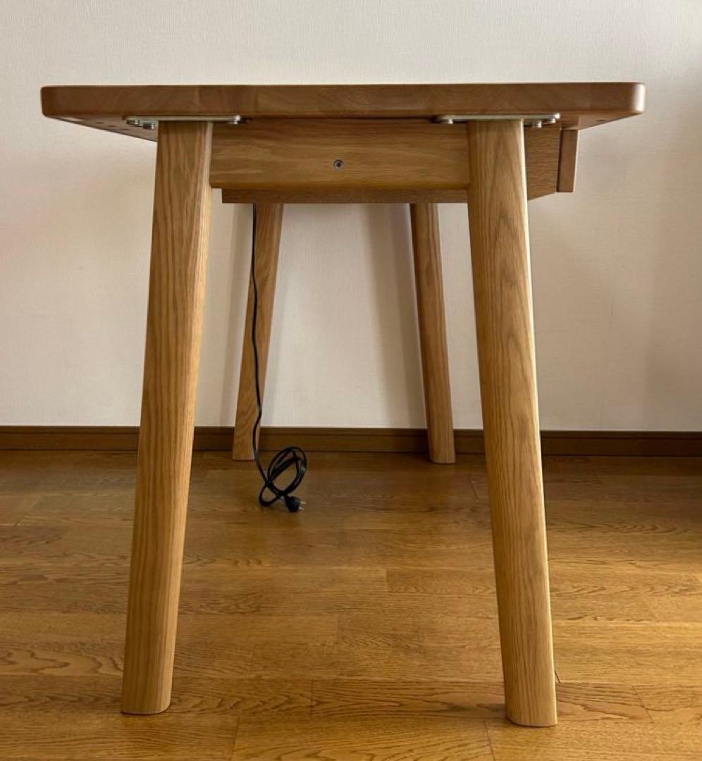 美品 浜本工芸 学習机 ナチュラルオーク パソコンデスク 引出し付き