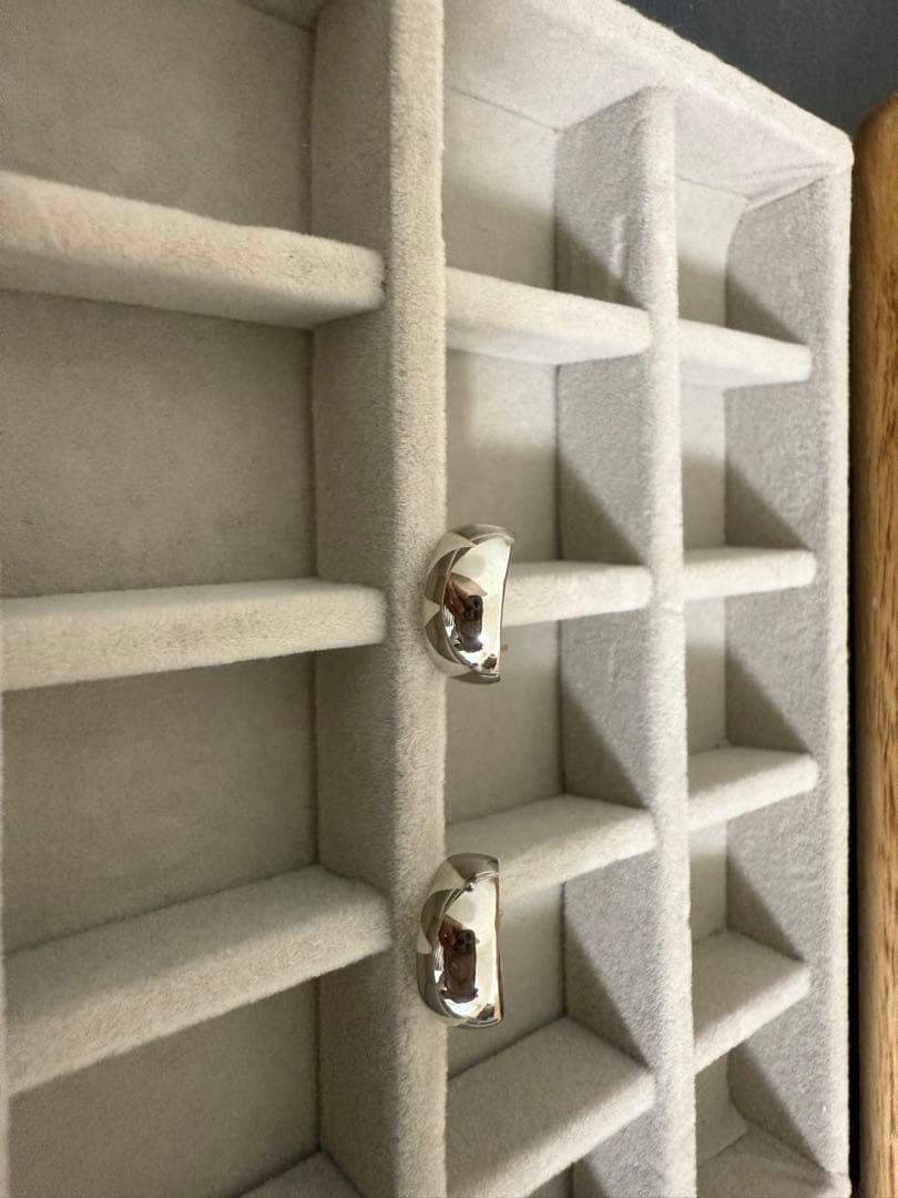 プラチナ　ムーンフープピアス　2g