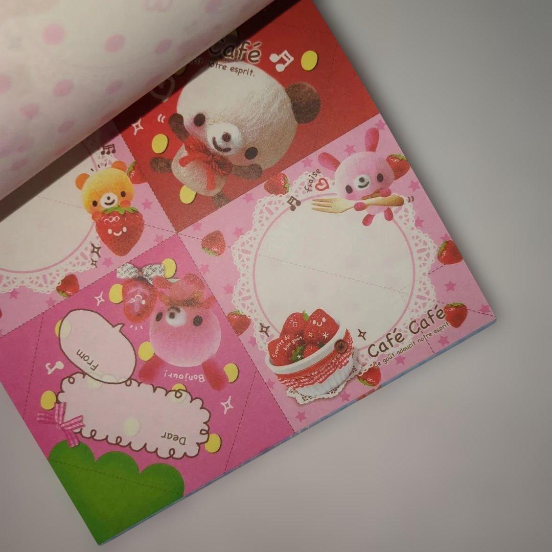 平成レトロ　平成女子　めちゃおり　おりがみメモ　シール付き　パンダ　くま　カフェ