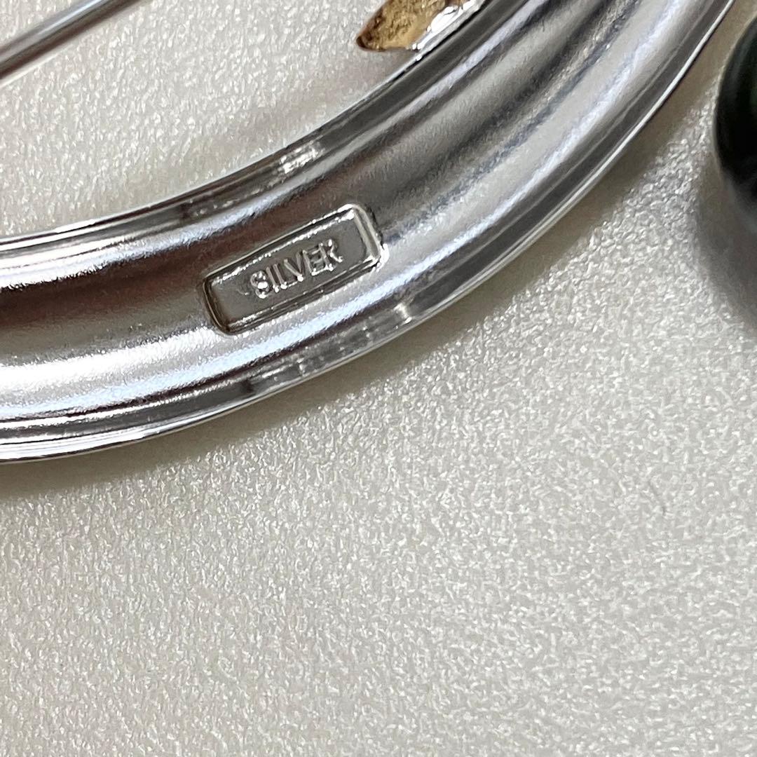 K18✨silver ブローチ　月　ムーンブローチ