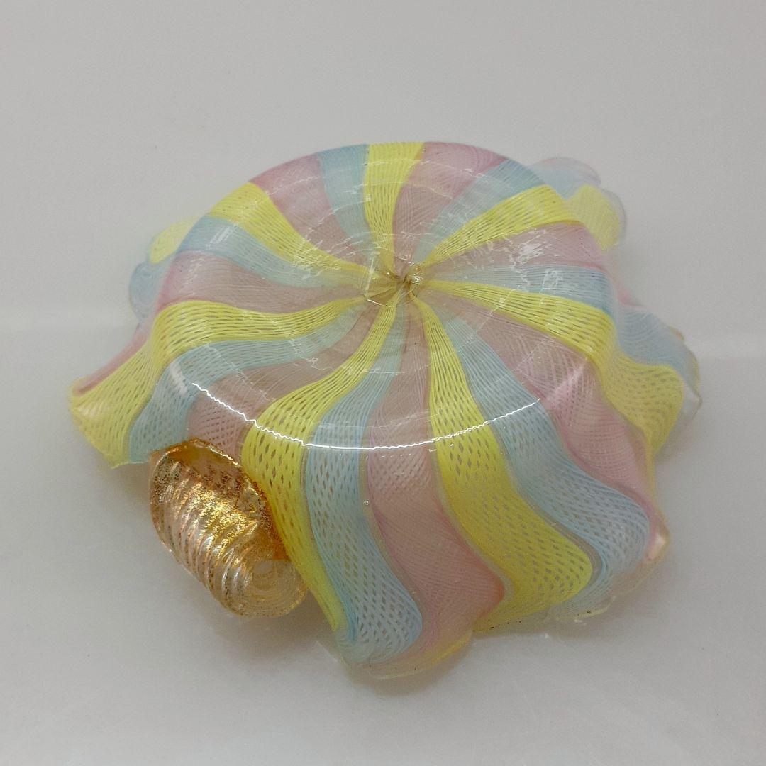 MURANO ムラノ 金彩 レース 木葉モチーフ 皿