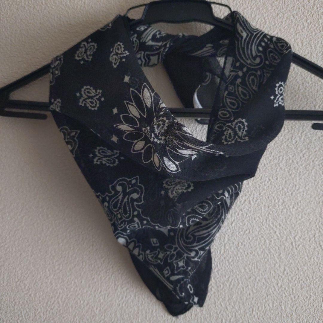 サンローランパリ バンダナペイズリー柄ブラックケリングタグ付き本日限り値下げ