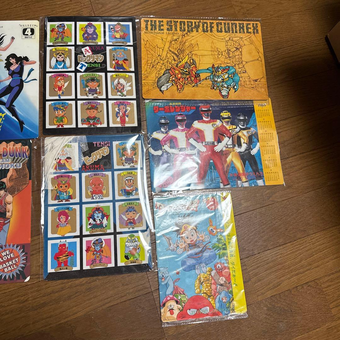 昭和レトロ品アニメ・漫画キャラクターイラスト集下敷9枚セット