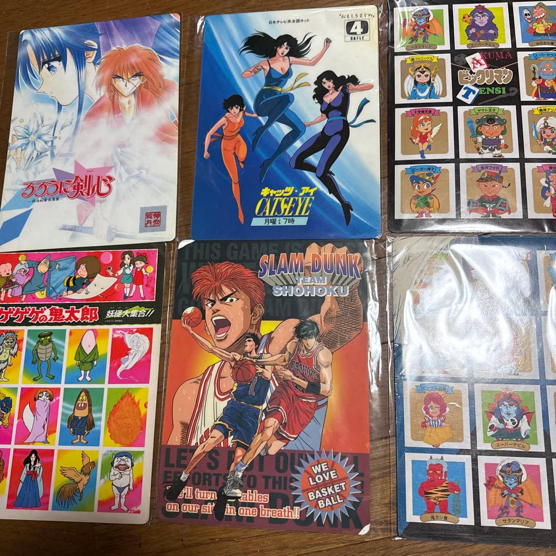 昭和レトロ品アニメ・漫画キャラクターイラスト集下敷9枚セット