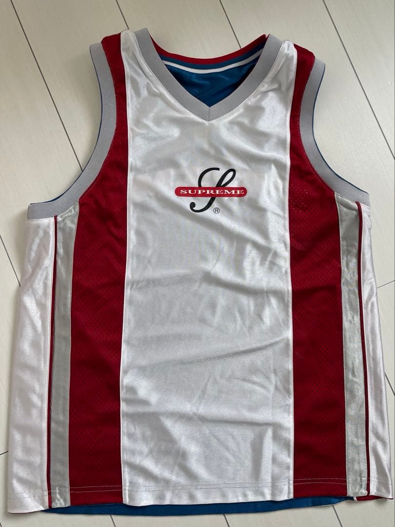 Supreme メッシュタンクトップ 青/赤