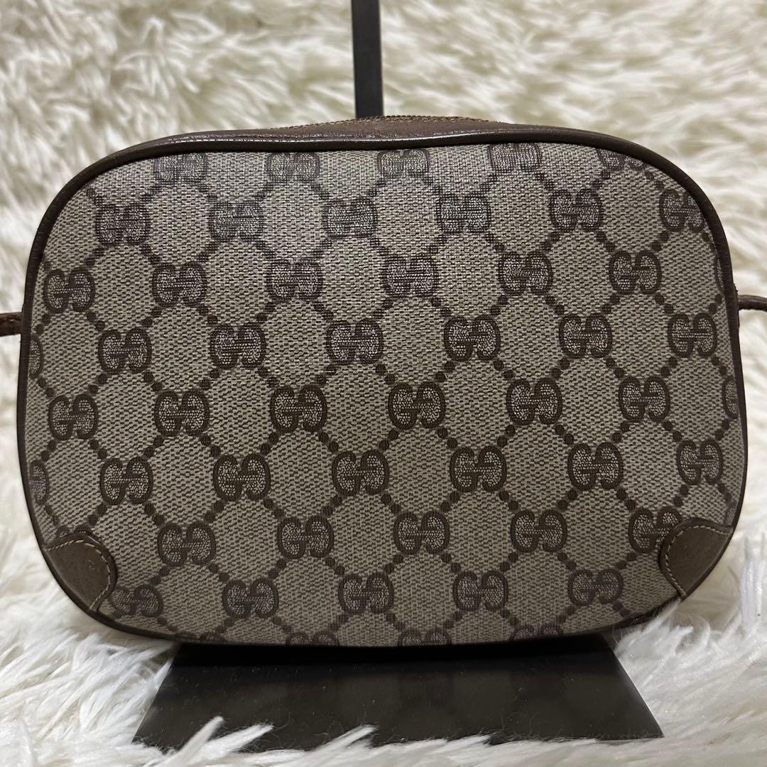 希少 レア オールドグッチ GG レザー ショルダーバッグ シェリーライン ロゴ