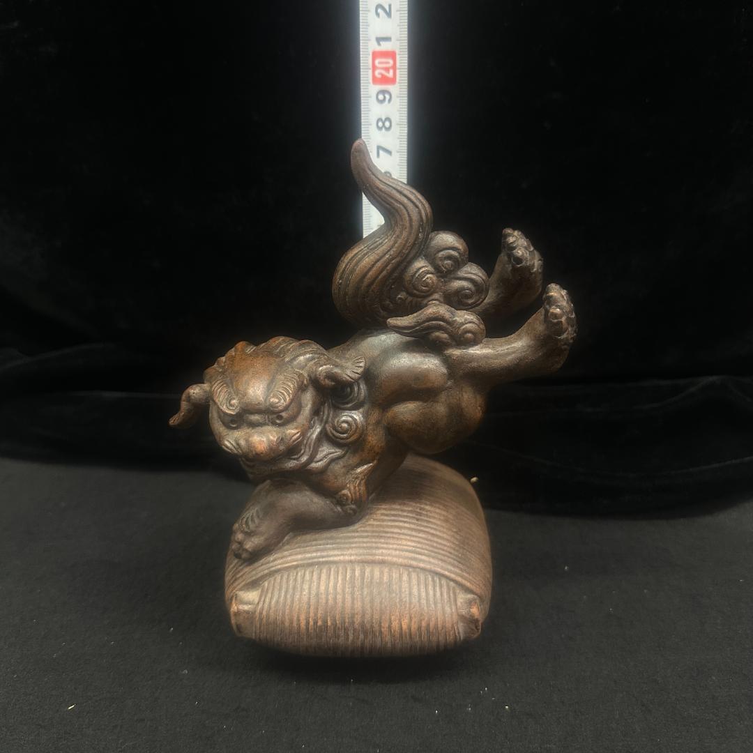 僃前焼　獅子置物陶器