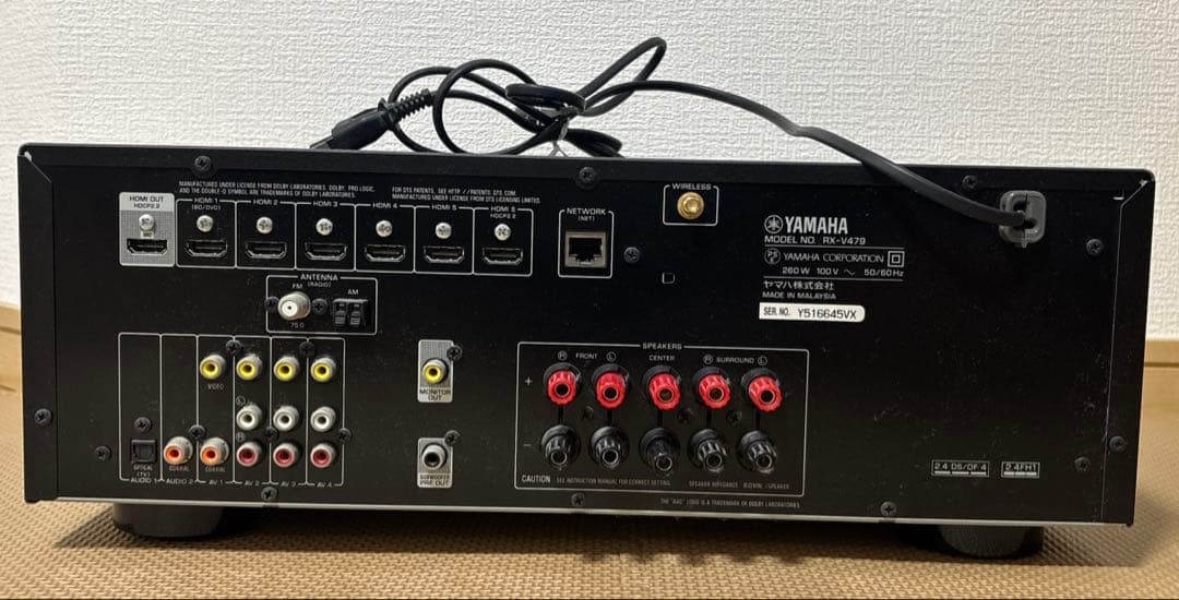 【値下げしました】YAMAHA AVアンプ RX-V479