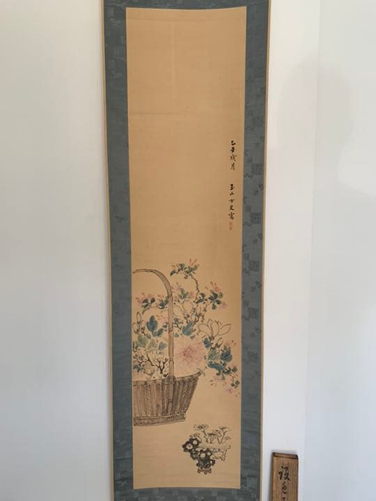 野口 小蘋　野口小蘋　四君子 紙本墨画淡彩 掛軸 玉山女史 絵画
