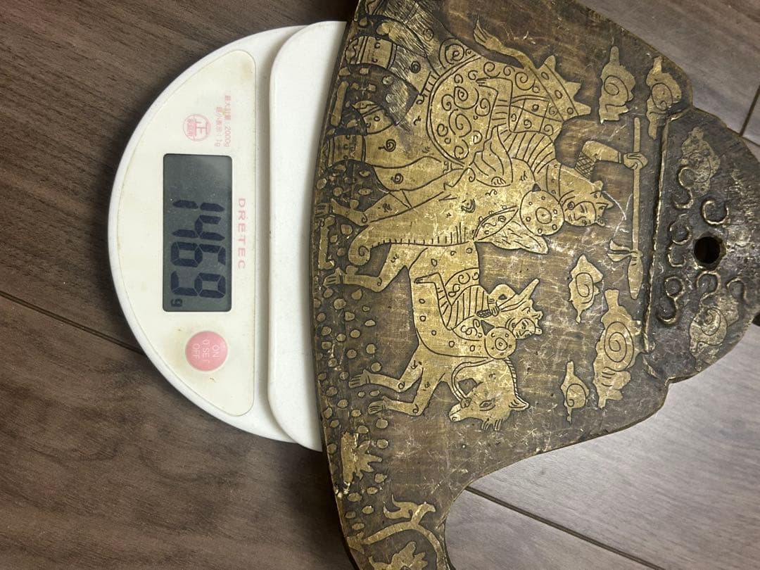 李朝期 黄銅製 陰刻 風鐸 風招仏教美術中国古玩縄文古墳土器埴輪勾