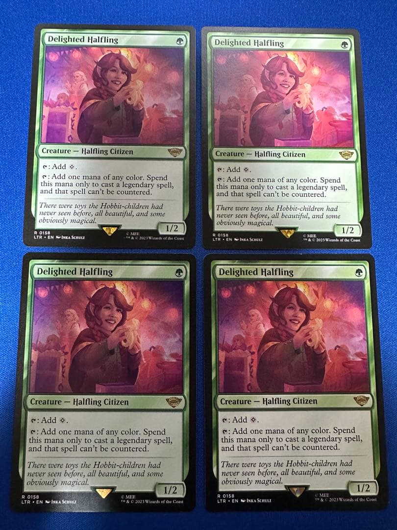 MTG 喜ぶハーフリング/Delighted Halfling 英語 4枚セット