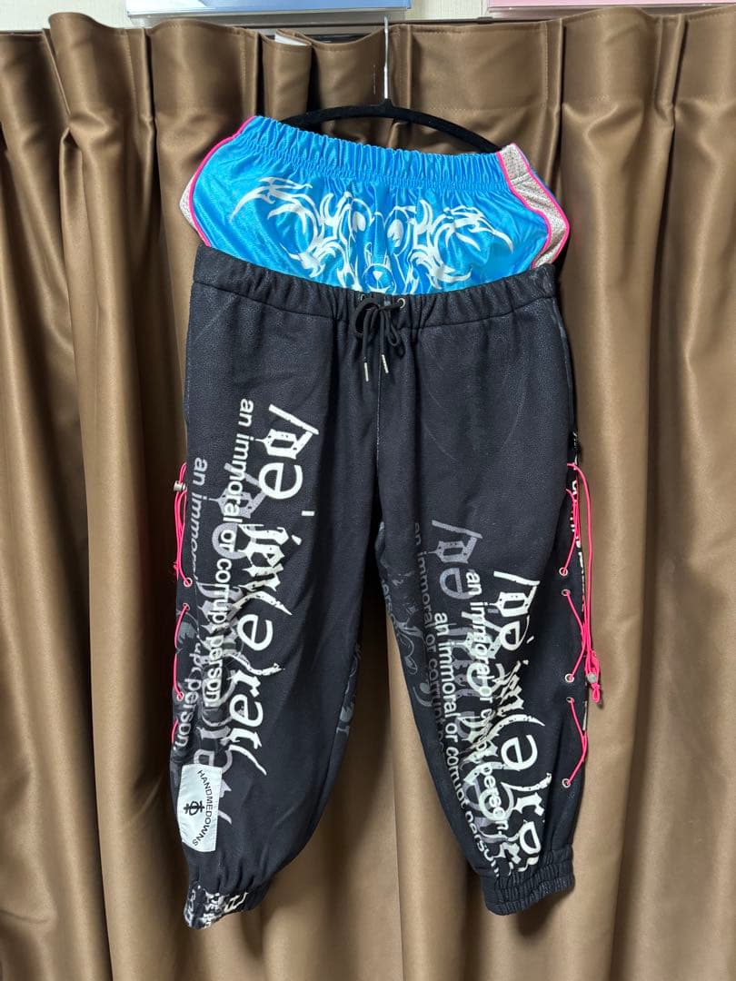 SKOOT APPAREL サルエルパンツ ブラック&ブルー