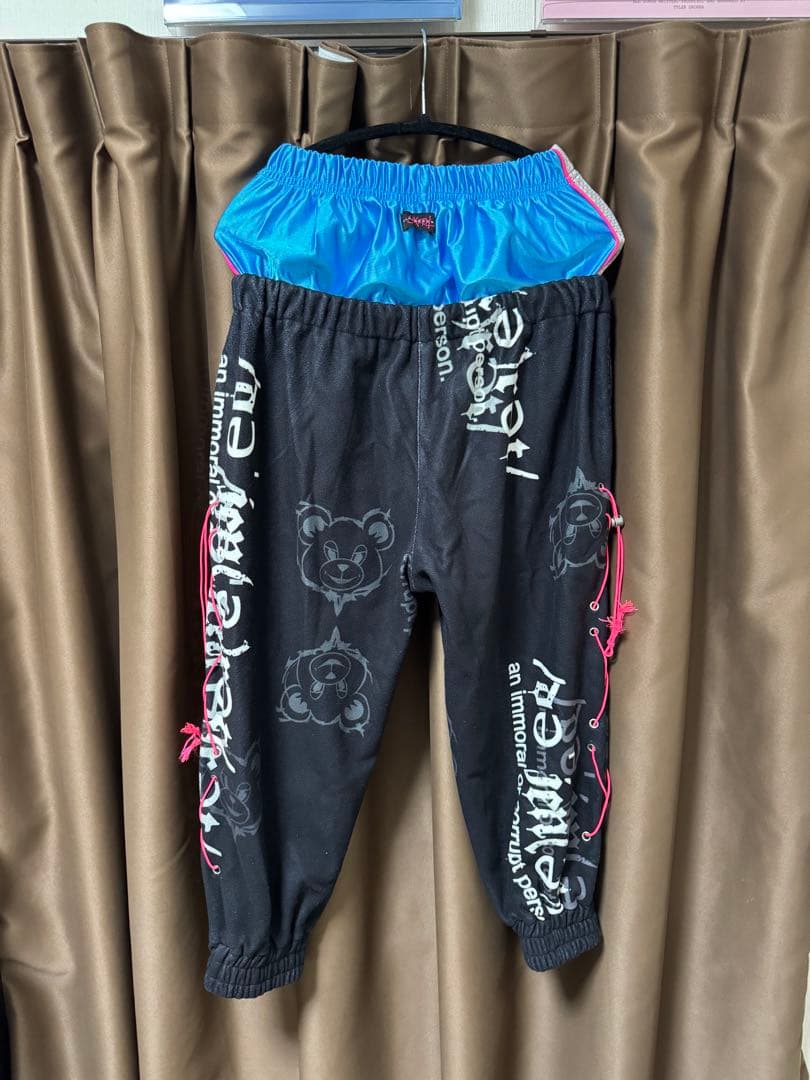 SKOOT APPAREL サルエルパンツ ブラック&ブルー