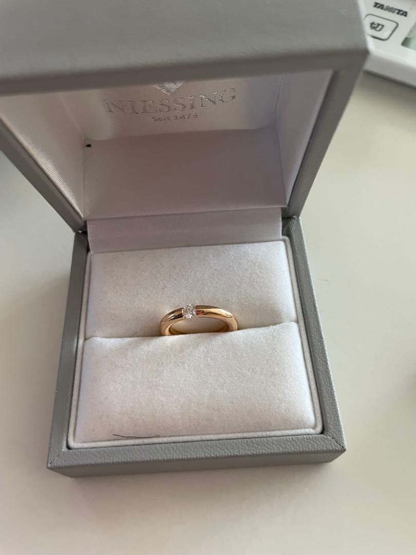 niessing 18金ゴールドリング ダイヤモンド0.20カラット