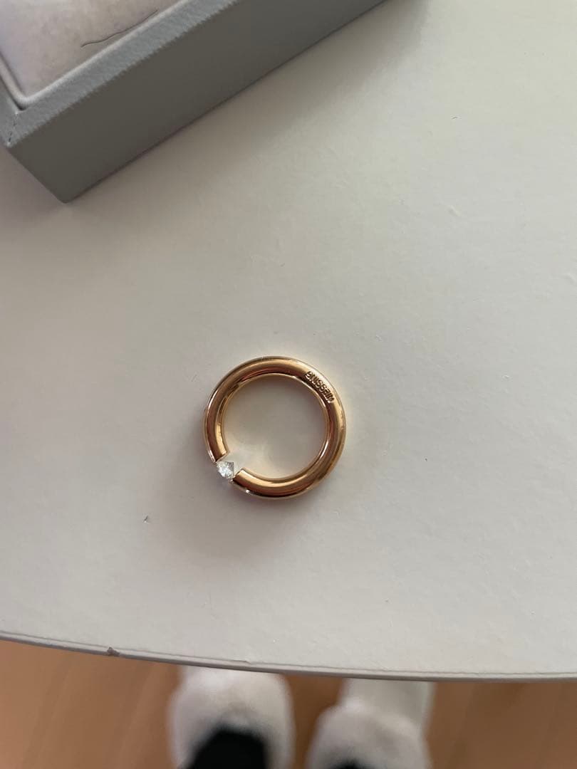 niessing 18金ゴールドリング ダイヤモンド0.20カラット