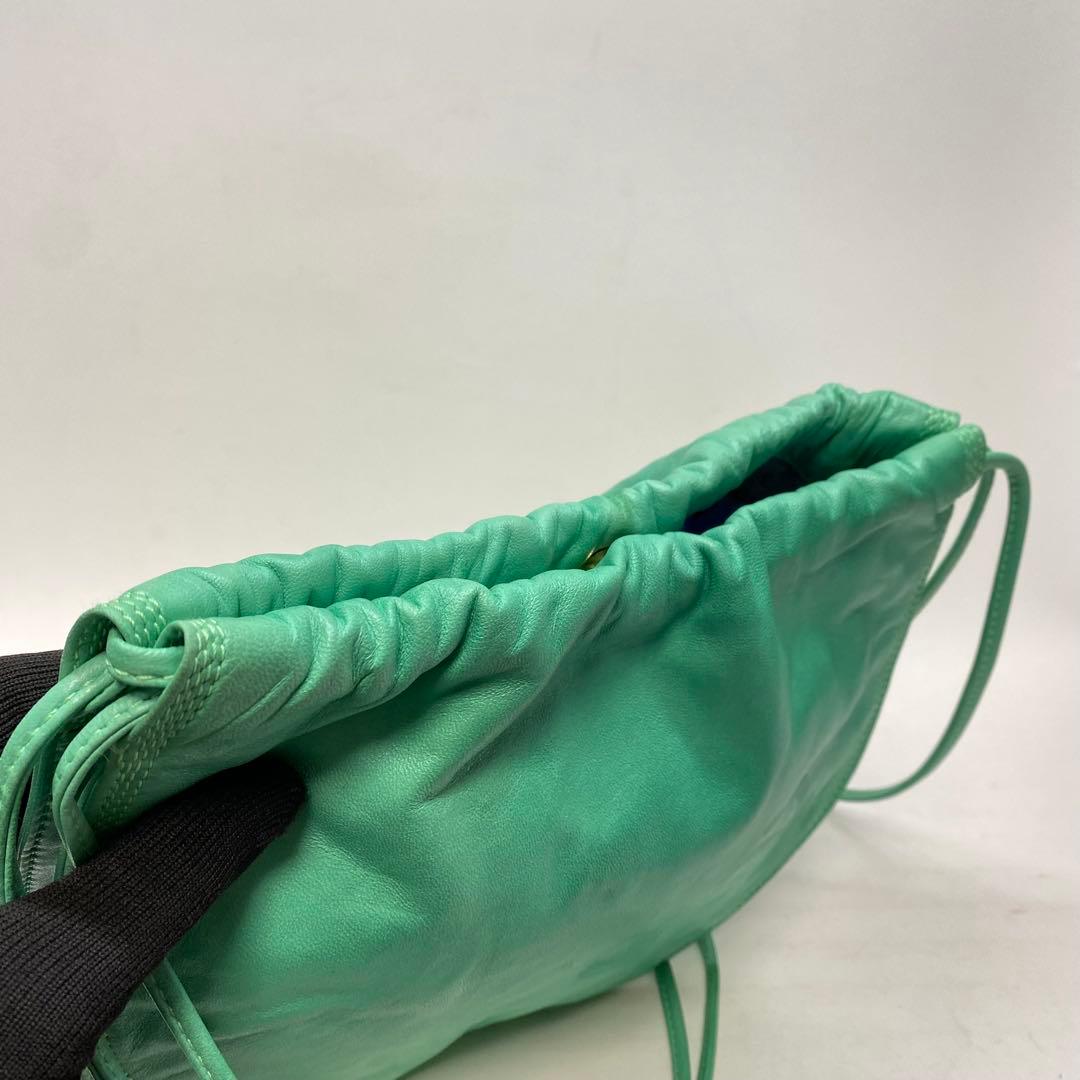 【希少カラー】ロエベ ショルダーバッグ ミントグリーン ナッパレザー アナグラム