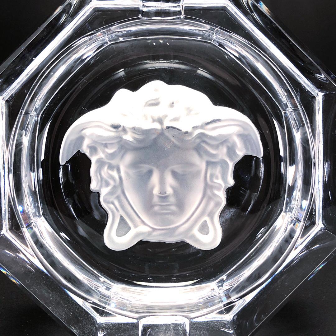 【美品・箱付】ヴェルサーチ × ローゼンタール／クリスタル アッシュトレイ 灰皿