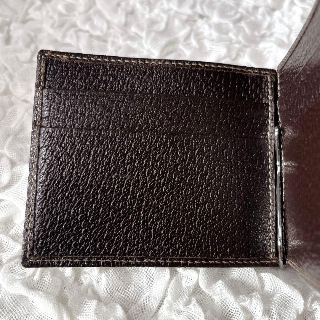 超希少✨美品　GUCCI GGキャンバス 二つ折り財布　マネークリップ　グッチ