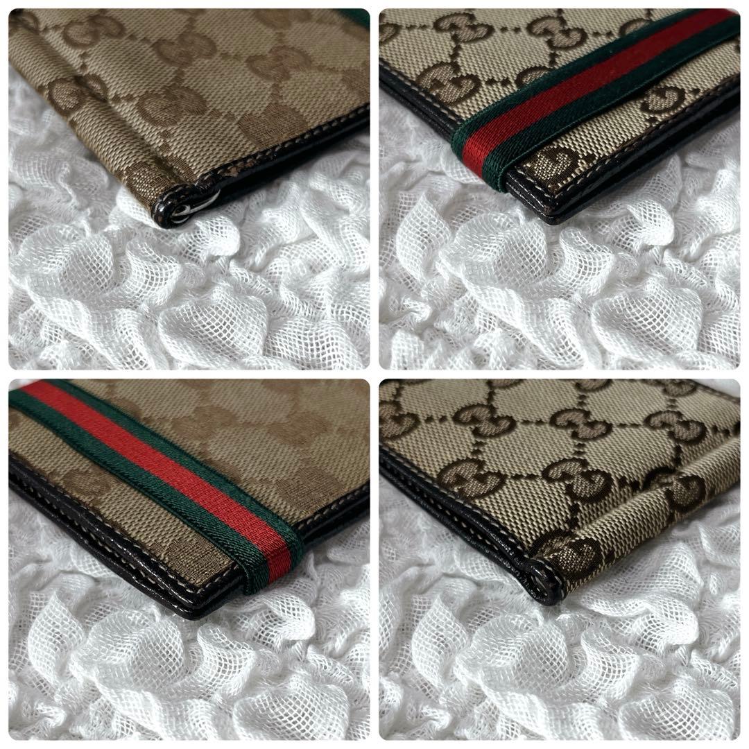 超希少✨美品　GUCCI GGキャンバス 二つ折り財布　マネークリップ　グッチ