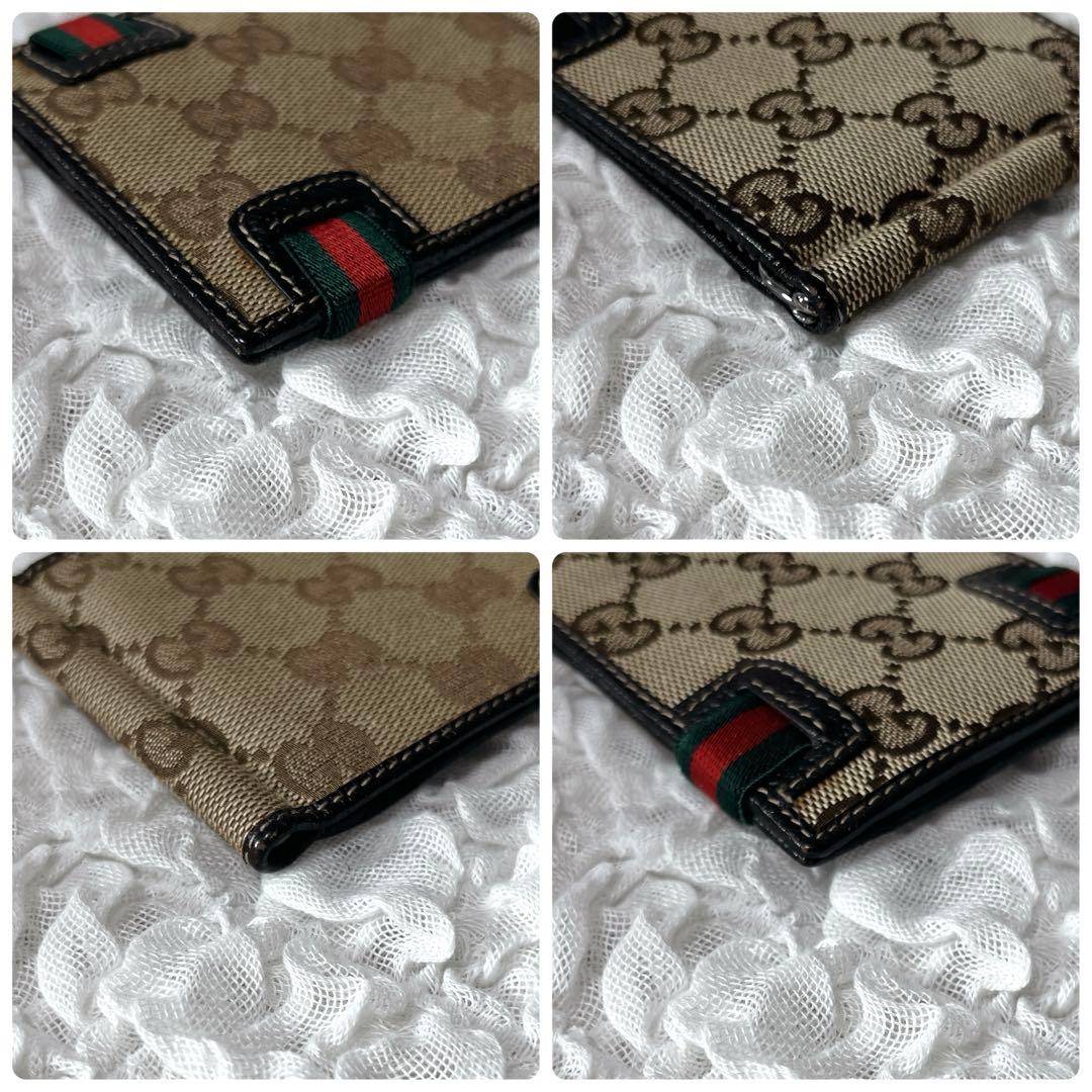 超希少✨美品　GUCCI GGキャンバス 二つ折り財布　マネークリップ　グッチ