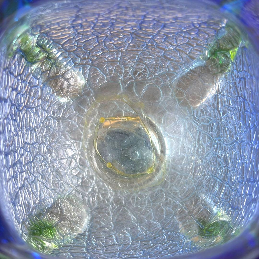 mune 桃原正男作 花瓶 琉球ガラス 現代の名工 奥原硝子製造所