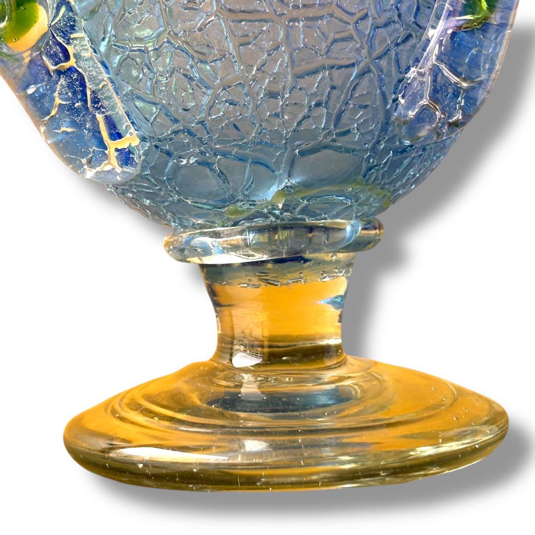 mune 桃原正男作 花瓶 琉球ガラス 現代の名工 奥原硝子製造所