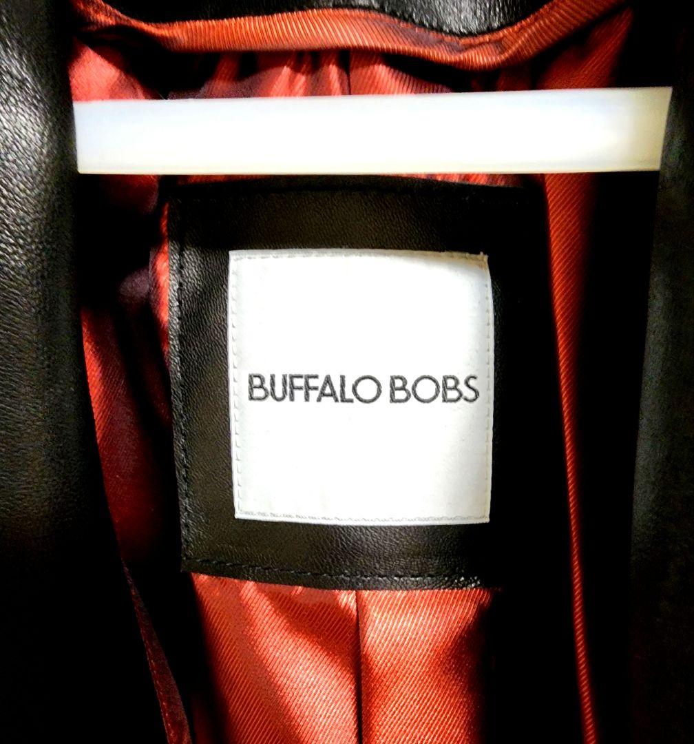 バッファーローボブスSサイズ 黒レザーシングルライダース！ダウンライナー付き！