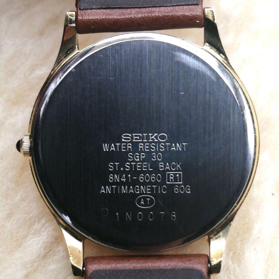 【美品】SEIKO DOLCE 8N41-6060 クォーツ腕時計