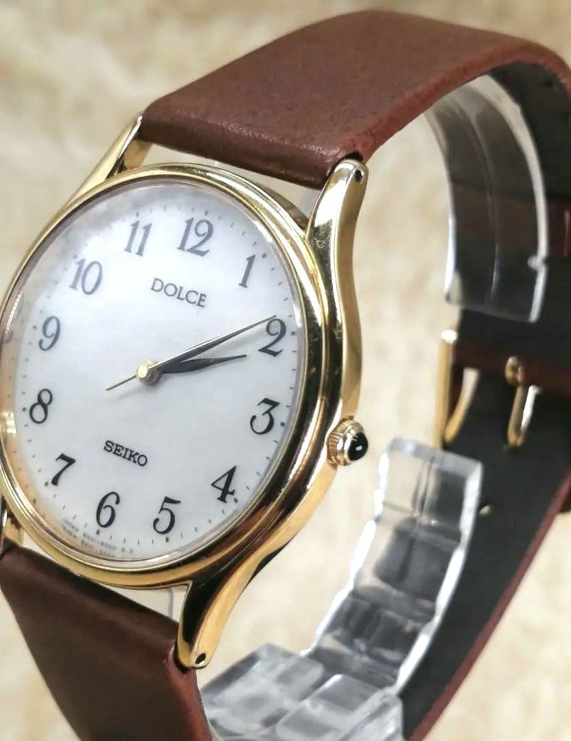 【美品】SEIKO DOLCE 8N41-6060 クォーツ腕時計
