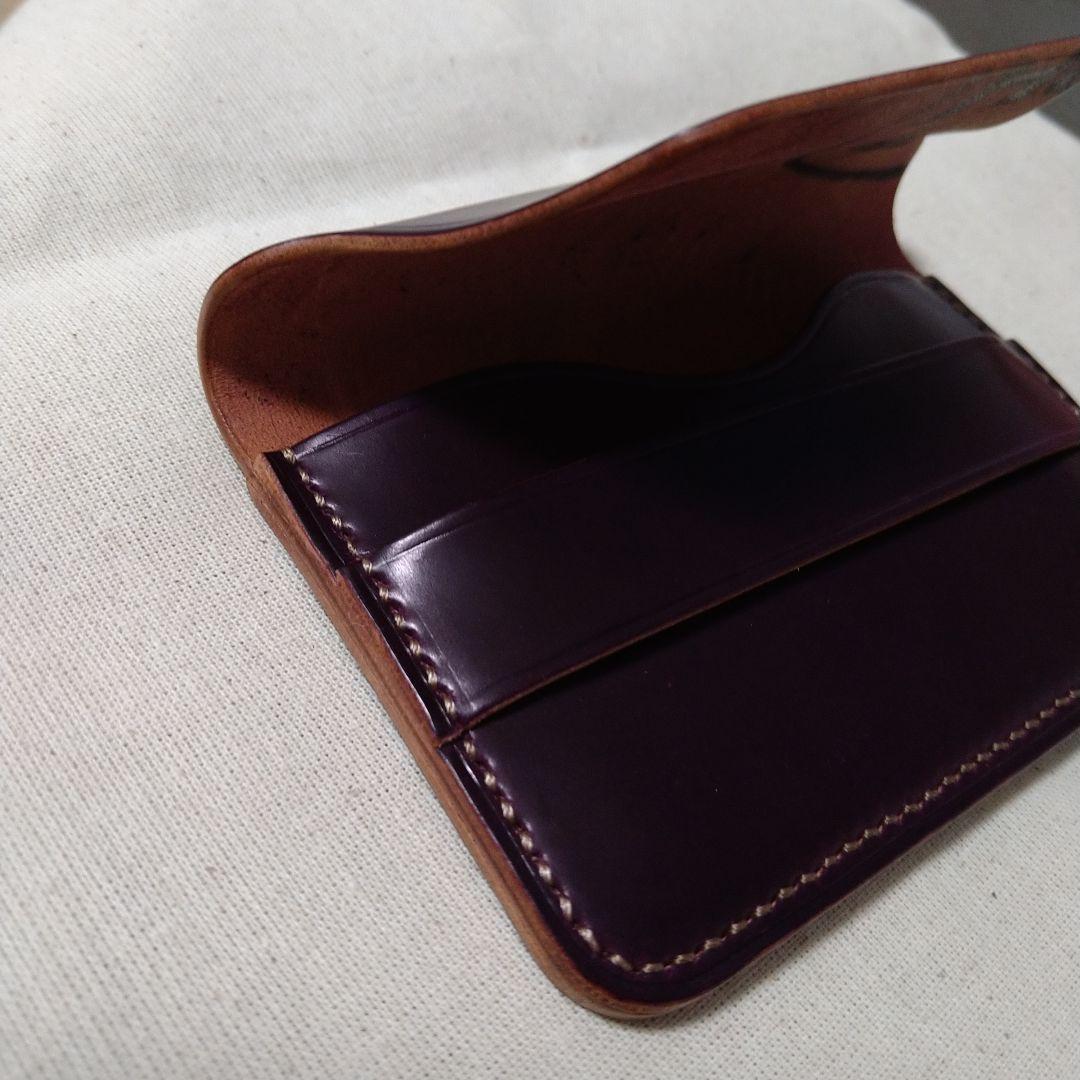 【新品未使用】シェルコードバン　ウルトラバイオレット　カードケース