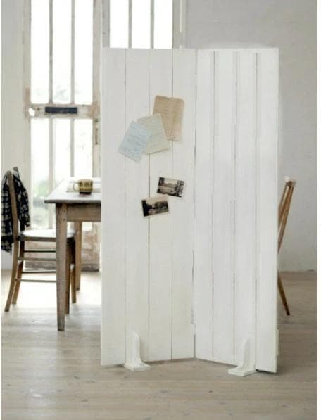 (国産杉)板壁パーテーション　(ノーマルバージョン)ホワイト木製 間仕切り